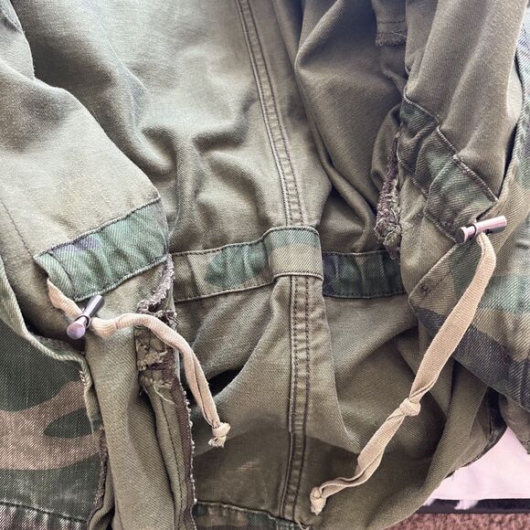 Free People Seize The Day Green Camo Military Jacket Size Large - Picture 9 of 9